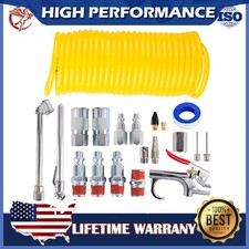 Air Compressor Accessory Kit 1/4" NPT Air Tool w/ 1/4Inch x 25Ft Nylon Air Hose