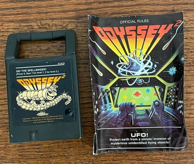 Vintage Magnavox Odyssey² Sid the Spellbinder Game Cartridge + Wrong Manual