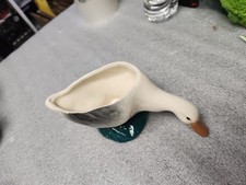 Vintage MCM Art Pottery Goose Duck Design Ceramic Planter-unmarked-