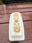 Vintage 1970s Pyrex Butter Dish with Lid Butterfly Gold 17-B