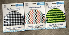 BNIP Set of 3 BEST LIFE Home GEL ICE FREEZER Packs Full Set x3 Different designs