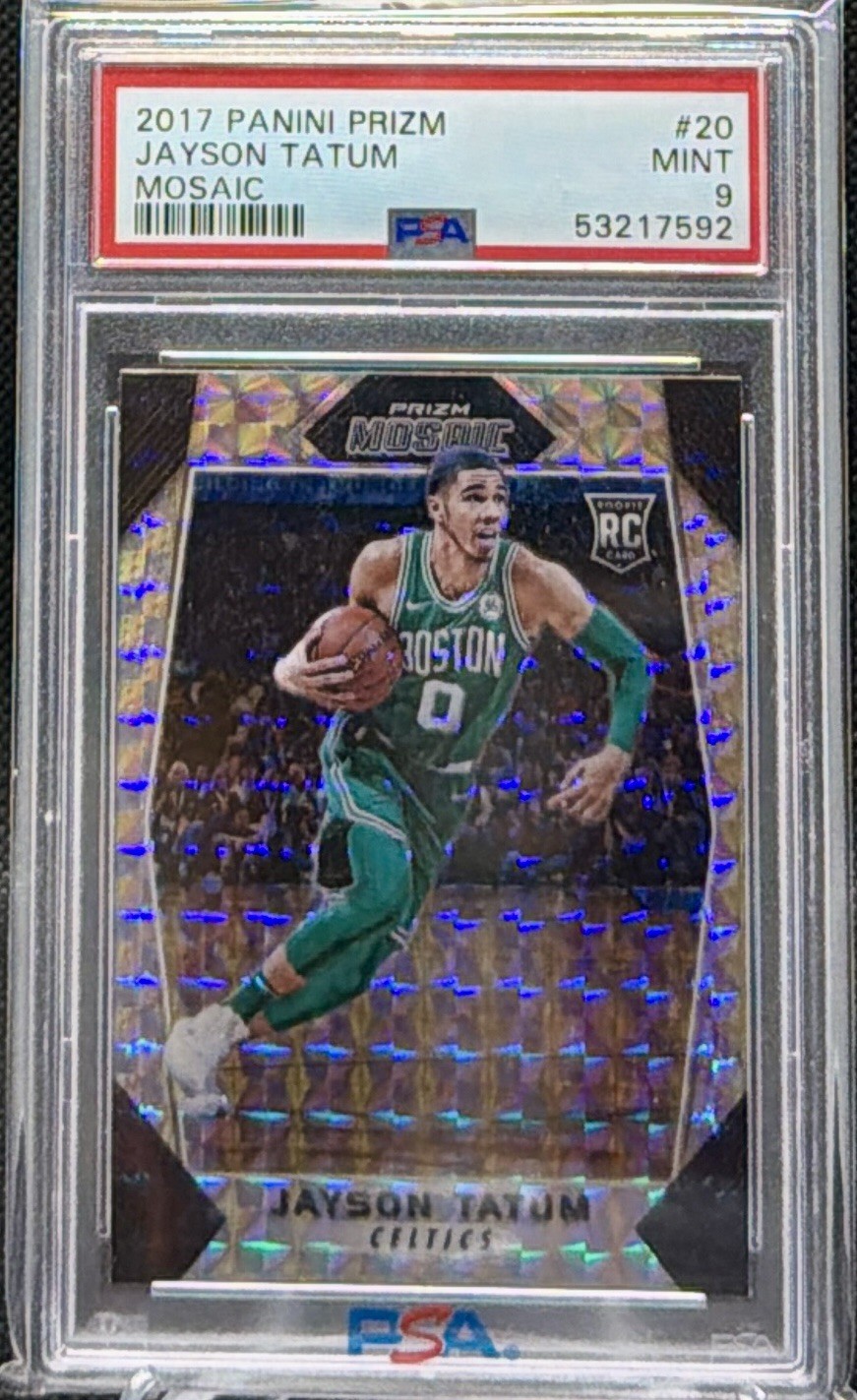 Panini 2017-18 Prizm Mosaic Jayson Tatum RC #20 Celtics PSA 9