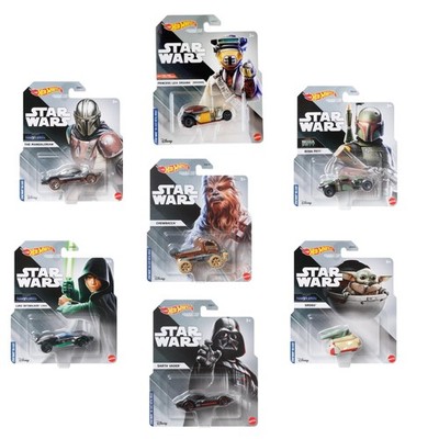 Star Wars Studio Character Cars   Complete 7 Pack (HHB74 956H) | Luke, Darth ...