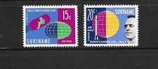 SURINAME SC#C28-9 1961 MNH XF OLD MERCURY ROCKETS AIR MAIL STAMP SET