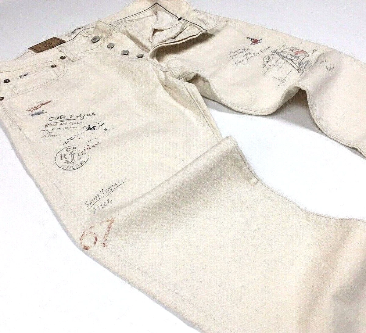 Polo Ralph Lauren White Slim Jeans for Men for sale | eBay