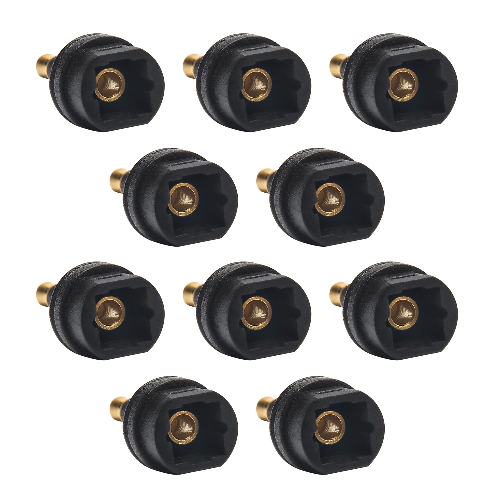 10Pack Durable Black Audio Fiber Optical Conversion Head Toslink Adapter g