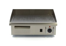 Fry top piastra griglia rigata 55 cm professionale elettrica presa monofase 3KW