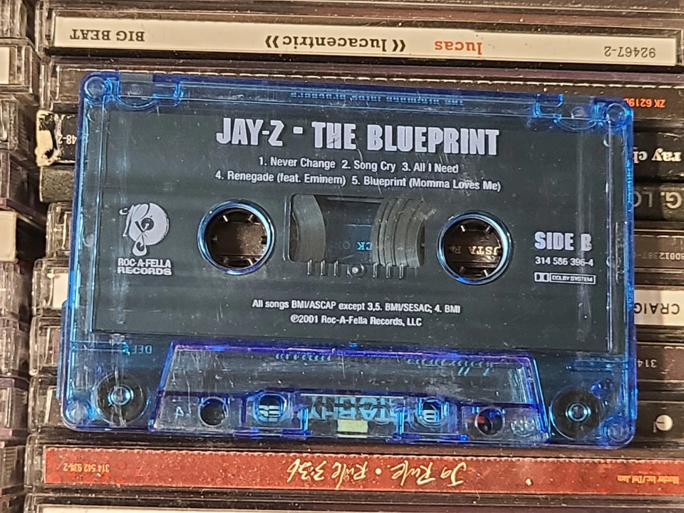 Jay-Z The Blueprint Cassette Tape Blue Edition Eminem Rare HTF OOP - Image 4 of 4