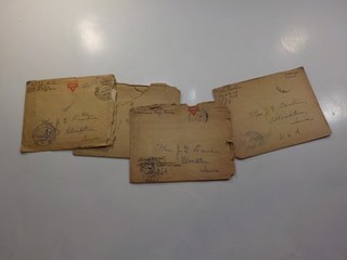 4 WW1 Letters 7th Division Sanitary Train France Blockton Iowa Lot VTG WW I WWI