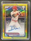 2024 Bowman Draft Dante Nori Chrome Auto Yellow Refractor 1st #63/75