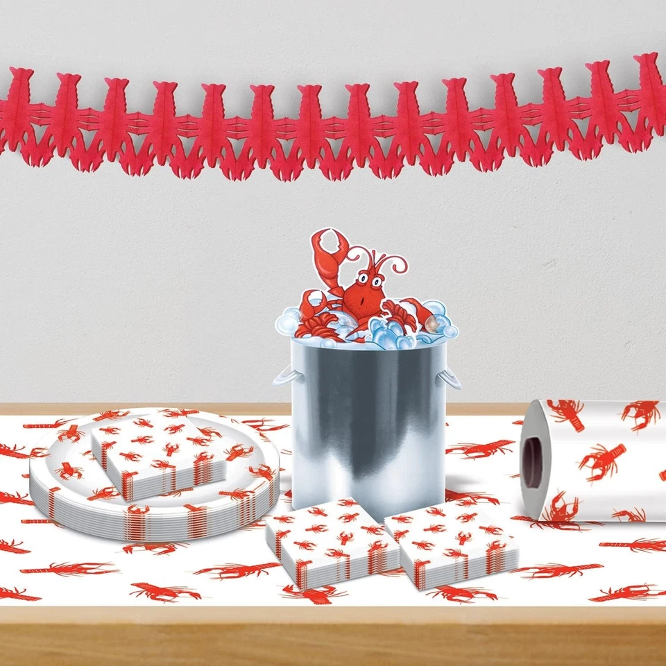 Rollo de mesa multicolor para cangrejos de río - Cubierta de plástico para hervir y fiestas de mariscos Foto 4 de 4