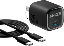 Anker 25W USB C Charger Block, Compact and Foldable, Supports PPS Fast Charging