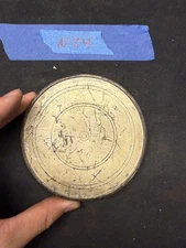 (N24) Antique French Mantle Clock Brass Back Door and Hinge Bezel