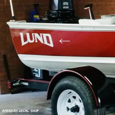 Lund Boat Yacht Decals 2PC Set Vinyl High Quality New OEM Universal Oracle 30 