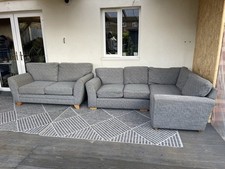 Next Michigan Grey Corner Sofa and 2 Seater Sofa