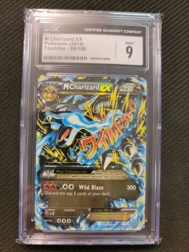 Pokemon Mega M Charizard EX 69/106 XY Flashfire Holo Foil Rare Graded CGC 9 NM