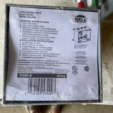 Bell Hubbell 5340-0 2-Gang Weatherproof Outlet Box  Seven 1/2" Outlets lot of 3