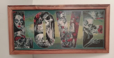 Love Skull - Finished, Sealed & Framed Diamond Painting