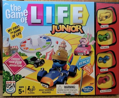  Hasbro Gaming The Game of Life Junior Board Game for Kids Ages  5 and Up,Game for 2-4 Players : Toys & Games