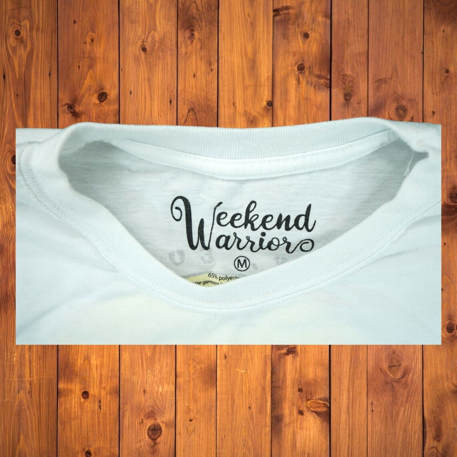 Weekend Warrior Men Awesome Rare Print T-shirt Size M Medium image 5
