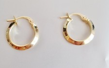 ORECCHINI DONNA CAMPANELLE CERCHIO CERCHIETTO ORO GIALLO 18 KT 750 SCHIENA ASINO