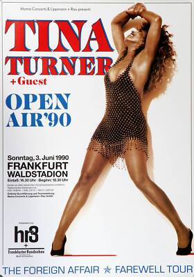Tina Turner    Open Air ´90 - The Foreign Affair, Frankfurt 1990 | Konzertplakat