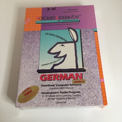 Vtg Vocabulearn CE German Level 2 NOS Computer Software Foreign ...