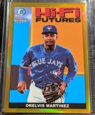 2022 Bowman Chrome Orelvis Martinez Hi-Fi Futures ROOKIE GOLD Refractor 19/50 RC