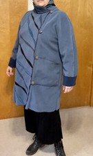 Artsy Soft Blue Winter Coat