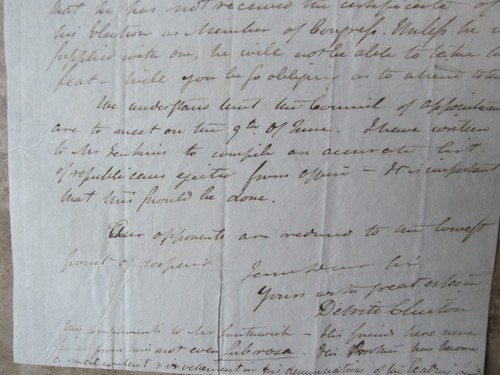 Rare Long 1807 Handwritten Letter Written by Dewitt Clinton, New York Erie Canal - Picture 6 of 8