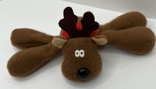 Rodney Reindeer  Friends Hallmark Brown Fleece Stuffed Animal Plush 5  x10  Vtg