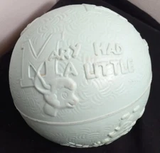 Vintage Sun Rubber Company Baby Squeak Nursery Rhymes Blue 5” Ball/169j