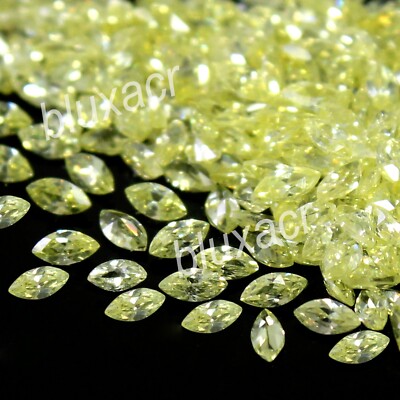 10 Pcs Lot VVS1 Fancy Light Green Color Diamond 4x2 mm Marquise Excellent Cut