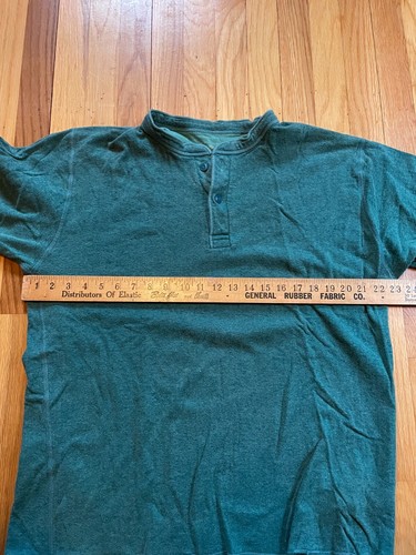 LL Bean River Driver Henley Shirt Green Duofold Thermal XL Wool Baselayer Ski - 第 3/4 張圖片