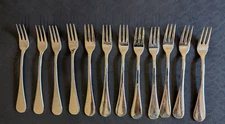 12 Dansk SILHOUETTE Stainless 18/10 Cocktail Forks