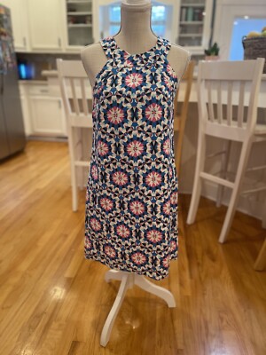 crown and ivy blue and white dress Crown & Ivy Petite Short Sleeve Swing Shirt Dress
