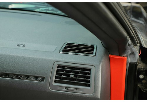 2PCS Carbon Fiber Side Dashboard Air Vent Outlet Trim for Dodge Challenger 09-14 - Picture 6 of 11