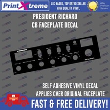 PRESIDENT RICHARD cb radio faceplate Decal Sticker bezel Cobra