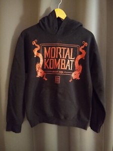 Vintage Mortal Kombat "Insert Coin" Hooded Sweat Shirt Size Small