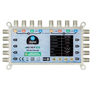 Digital-Multischalter-ECO-9-8-9-8-Teilnehmer-2-Satelliten-Multiswitch-Stromloser