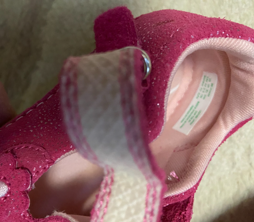 STRIDE RITE 2 PAIRS LEATHER SHOES IN PINK SANDALS IN DAISIES TODDLER GIRL 5.5 - Picture 6 of 10
