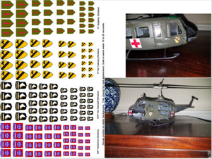 HO Scale 82nd Airborne, 101st Air Assault and 1st Cavalry Division Decals