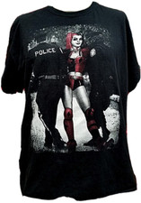 Harley Quinn T-Shirt Marvel XL Batman CC Comics Black Dealing With Police
