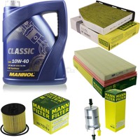 Mann Inspektionspaket 5L Mannol Classic 10W-40 FüR Vw Touran 1.6 Fsi Golf V 1.4