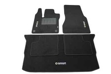 Tappeti Moquette + baule Smart ForFour W453 dal 2014-,EQ dal 2019- 12NERO