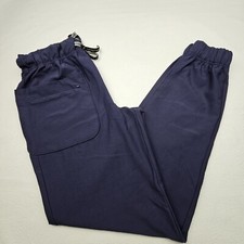Women  s Climate Right By CuddlDuds Navy Blue Joggers Drawstring Waist XS 27x30