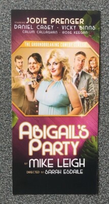 Abigail's Party Mike Leigh - Promo Flyer 2019 UK Tour Vicky Binns Jodie Prenger