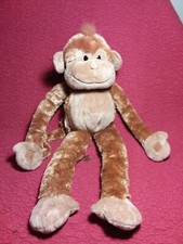 21" FLOPPY LONG LEGS MONKEY BROWN plush stuffed hook loop hands