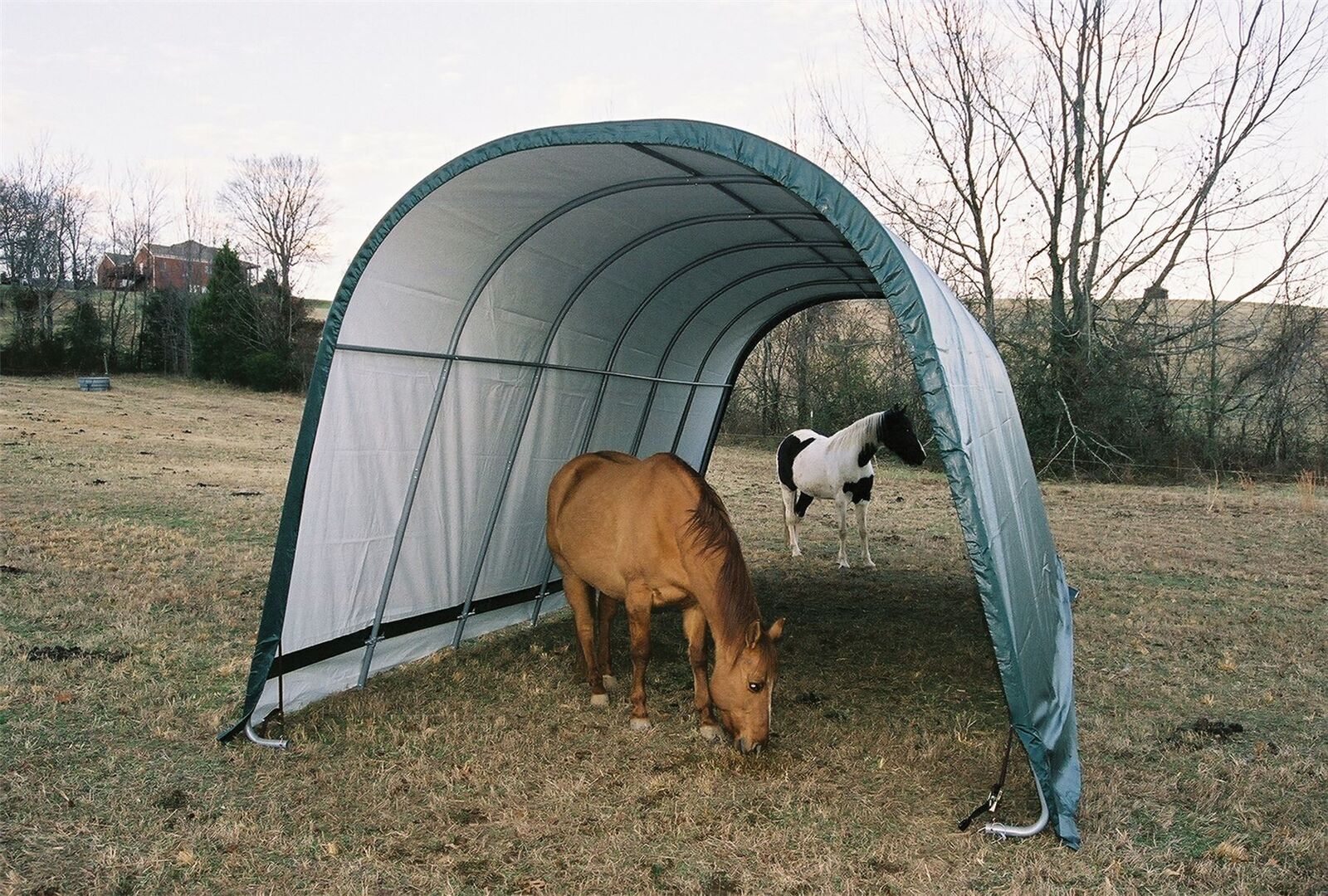 ShelterLogic Run-In Shelter Round, 12 ft. x 24 ft. x 10 ft. | eBay