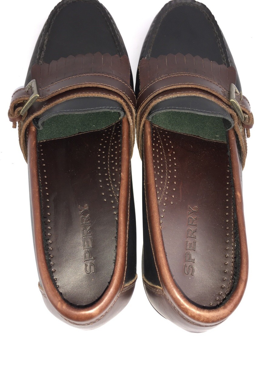 Sperry Tremont Kiltie Mens Size 10 M Brown Black Leather  display picture 2